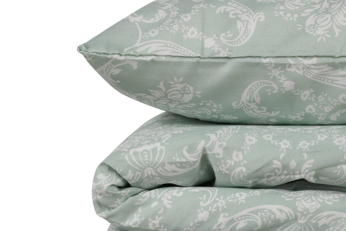 L'essentiel linge de maison Pure - Water Green Juego de Funda de Edredón Doble